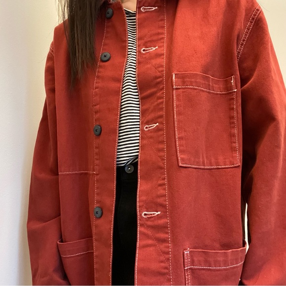 Urban Outfitters / BDG Burgundy Chore Utility Jacket - Picture 4 of 4
